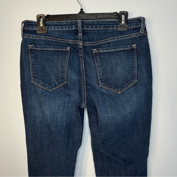 Old Navy Straight Leg Mid Rise Dark Rinse Denim Jeans Size 4 Regular - Picture 12 of 16